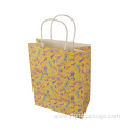 Mix Color Shopping Handle Kraft Paper